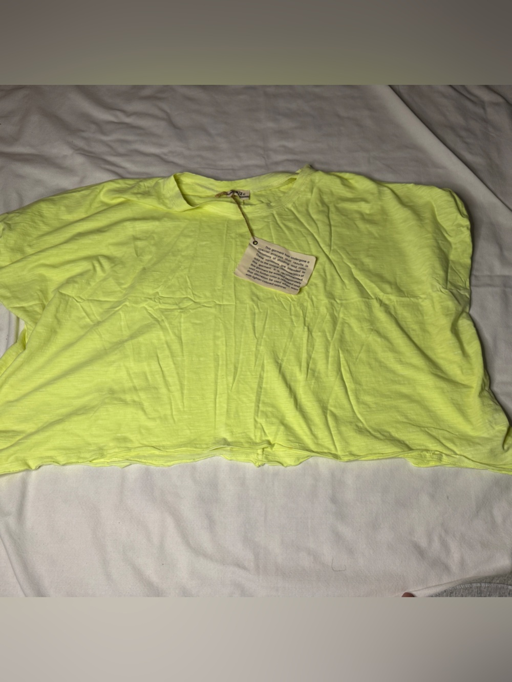 Women’s Neon Yellow Cropped Tee - LaBiz